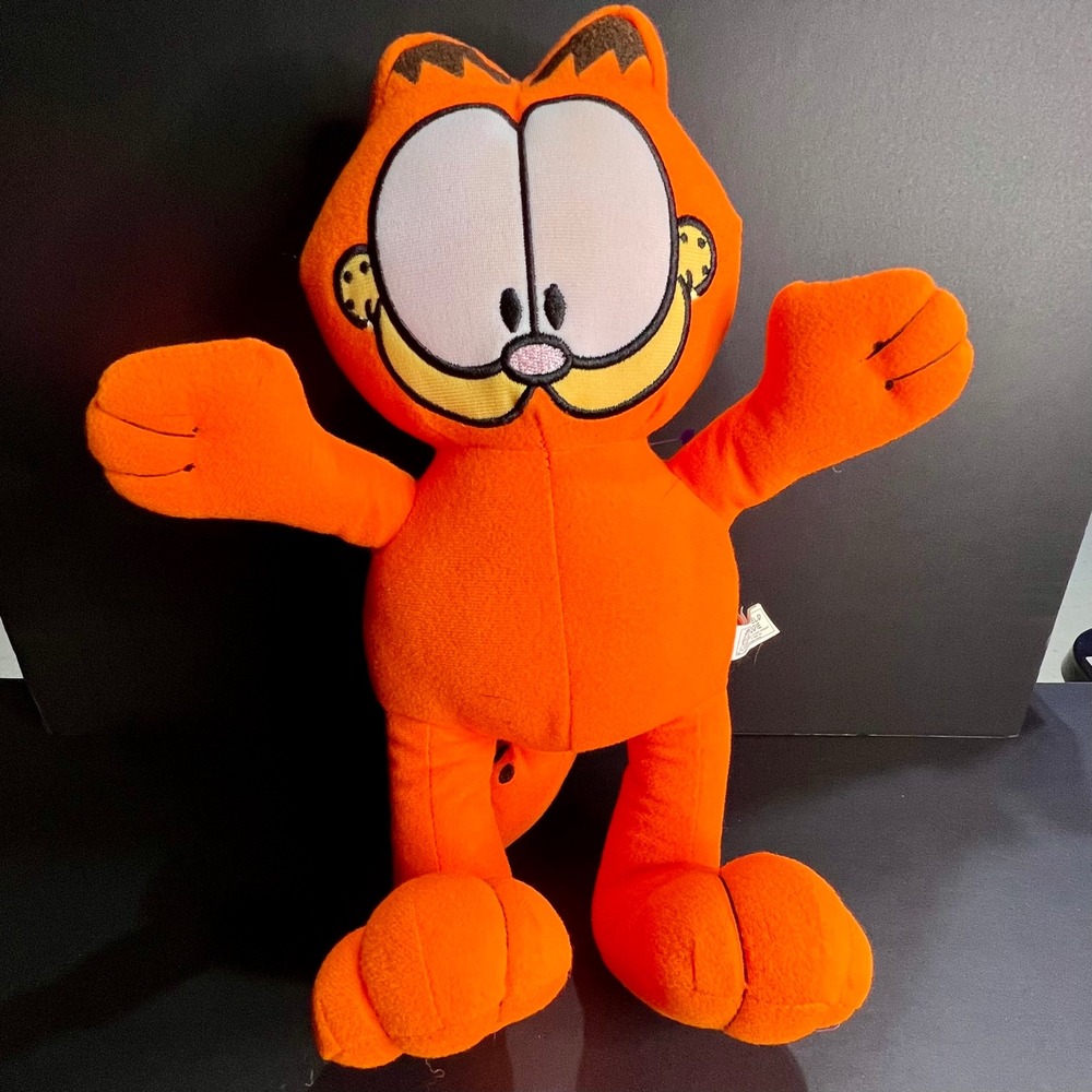 Toy‎ Factory 12" Garfield Plush Toy Unisex Fluorescent Orange Excellent 3373066